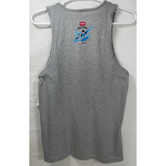 NWT Unisex TYR Pro Swim Series Clovis, CA 2019 Graphic Tank Top - Gray - Medium - Picture 5 of 6